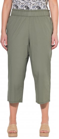 Ulla Popken Stretch Fit Paper Bag Culottes Green - Jeans & Calças Femininas em Tamanhos Grandes – Plus Size - 