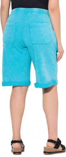 Ulla Popken Acid Wash Elastic Waist Sweatshirts Blue - Jeans & Calças Femininas em Tamanhos Grandes – Plus Size - 