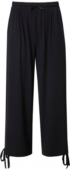 Ulla Popken Quick Drying Split Leg Elastic Waist Joggers Black - Jeans & Calças Femininas em Tamanhos Grandes – Plus Size - 
