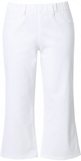 Ulla Popken Wide Leg Twill Mary Fit Culottes White - Jeans & Calças Femininas em Tamanhos Grandes – Plus Size - 
