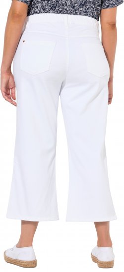 Ulla Popken Wide Leg Twill Mary Fit Culottes White - Jeans & Calças Femininas em Tamanhos Grandes – Plus Size - 