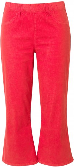 Ulla Popken Wide Leg Twill Mary Fit Culottes Neon Red - Jeans & Calças Femininas em Tamanhos Grandes – Plus Size - 