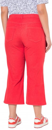 Ulla Popken Wide Leg Twill Mary Fit Culottes Neon Red - Jeans & Calças Femininas em Tamanhos Grandes – Plus Size - 