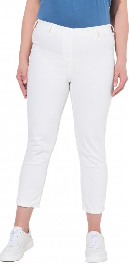 Ulla Popken Cropped Jeggings Snow White - Jeans & Calças Femininas em Tamanhos Grandes – Plus Size - 