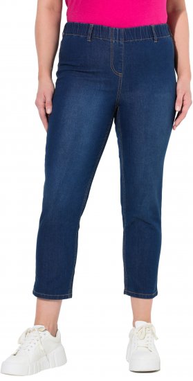 Ulla Popken Cropped Jeggings Blue Denim - Jeans & Calças Femininas em Tamanhos Grandes – Plus Size - 