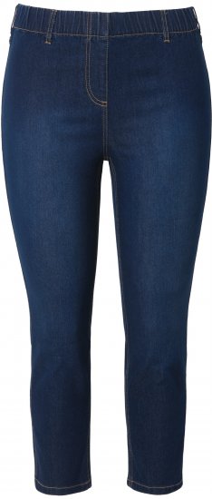 Ulla Popken Cropped Jeggings Denim Blue - Jeans & Calças Femininas em Tamanhos Grandes – Plus Size - 