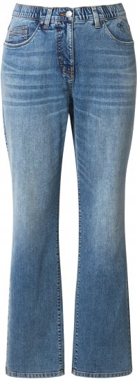 Ulla Popken Bow Embroidery Stretch Fit Jeans Blue Denim - Jeans & Calças Femininas em Tamanhos Grandes – Plus Size - 