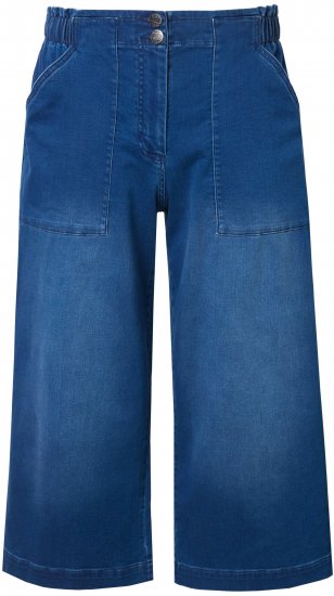 Ulla Popken Denim Culottes Blue - Jeans & Calças Femininas em Tamanhos Grandes – Plus Size - 