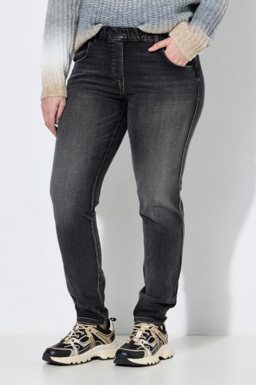Ulla Popken Vintage Wash Jeggings Black - Leggings - Leggings em tamanhos grandes