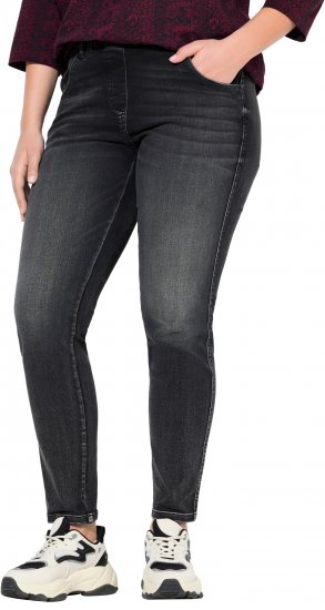 Ulla Popken Vintage Wash Jeggings Black - Jeans & Calças Femininas em Tamanhos Grandes – Plus Size - 
