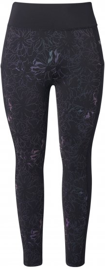 Ulla Popken Quick Drying Flower Print Leggings Black - Jeans & Calças Femininas em Tamanhos Grandes – Plus Size - 