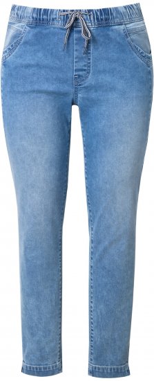 Ulla Popken Drawstring Jeggings Blue Denim - Jeans & Calças Femininas em Tamanhos Grandes – Plus Size - 