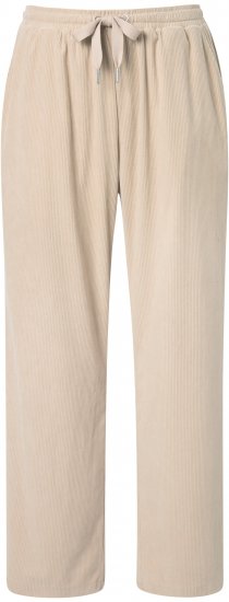 Ulla Popken Corduroy Elastic Waist Pants Brown - Jeans & Calças Femininas em Tamanhos Grandes – Plus Size - 