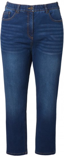 Ulla Popken Stretch Fit Mom Jeans Blue Denim - Jeans & Calças Femininas em Tamanhos Grandes – Plus Size - 
