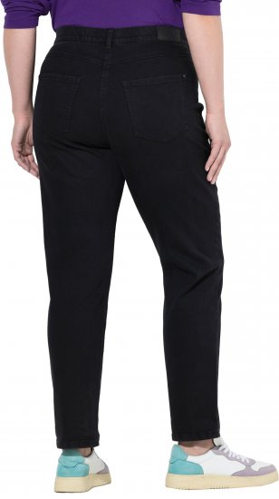 Ulla Popken Stretch Fit Boyfriend Jeans Black - Jeans & Calças Femininas em Tamanhos Grandes – Plus Size - 