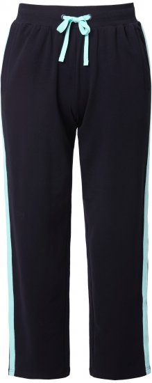 Ulla Popken Side Stripe Elastic Waist Joggers Black - Jeans & Calças Femininas em Tamanhos Grandes – Plus Size - 