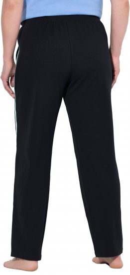 Ulla Popken Side Stripe Elastic Waist Joggers Black - Jeans & Calças Femininas em Tamanhos Grandes – Plus Size - 