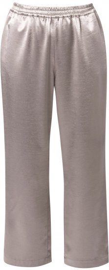 Ulla Popken Metallic Satin Elastic Waist Pants Orange - Jeans & Calças Femininas em Tamanhos Grandes – Plus Size - 