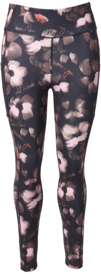 Ulla Popken Abstract Print Quick Dry Sports Leggings Black - Jeans & Calças Femininas em Tamanhos Grandes – Plus Size - 