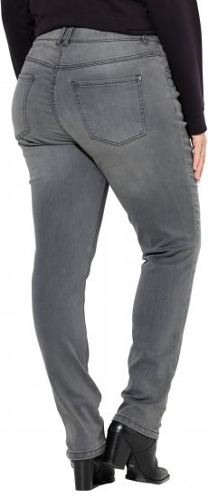 Ulla Popken Rivet Studded Stretch Fit Jeans Grey Denim - Jeans & Calças Femininas em Tamanhos Grandes – Plus Size - 