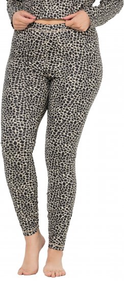 Ulla Popken Leopard Print Ski Leggings Black - Jeans & Calças Femininas em Tamanhos Grandes – Plus Size - 