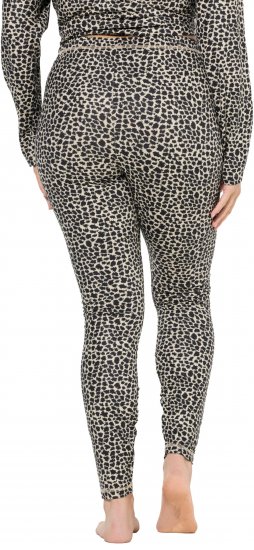 Ulla Popken Leopard Print Ski Leggings Black - Jeans & Calças Femininas em Tamanhos Grandes – Plus Size - 
