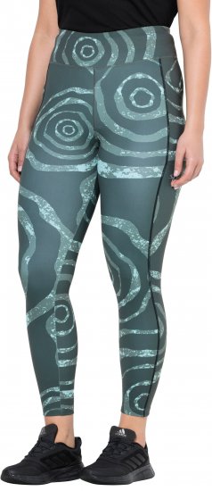 Ulla Popken Quick Drying Ripple Print Sport Leggings Black - Jeans & Calças Femininas em Tamanhos Grandes – Plus Size - 