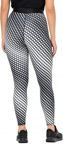 Ulla Popken Polka Dot Performance Leggings Black - Jeans & Calças Femininas em Tamanhos Grandes – Plus Size - 