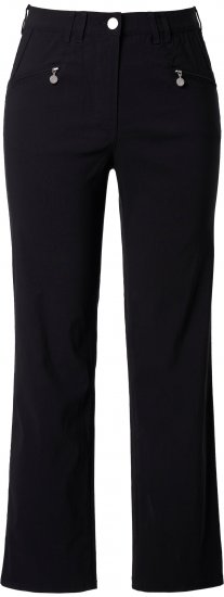 Ulla Popken Bengaline Elastic Waist Pants Black - Jeans & Calças Femininas em Tamanhos Grandes – Plus Size - 
