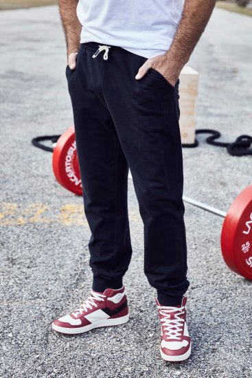 JP1880 Sweatpants Modern Fit Lightweight Black - ROUPAS DE HOMEM MT-6XLT - Tamanhos-Tall Homem
