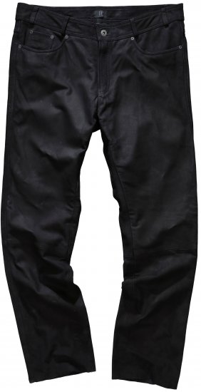JP1880 Leather Pants Regular Fit Buffalo Nubuck Black - Jeans & calças - Jeans & Calças Tamanhos Grandes Homem