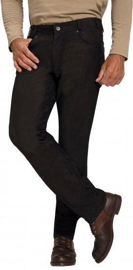 JP1880 Leather Pants Regular Fit Buffalo Nubuck Black - Jeans & calças - Jeans & Calças Tamanhos Grandes Homem