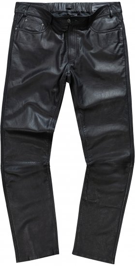 JP1880 Leather Pants Regular Fit Finest Lamb Nappa Black - Jeans & calças - Jeans & Calças Tamanhos Grandes Homem