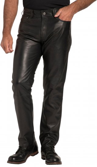 JP1880 Leather Pants Regular Fit Finest Lamb Nappa Black - Jeans & calças - Jeans & Calças Tamanhos Grandes Homem