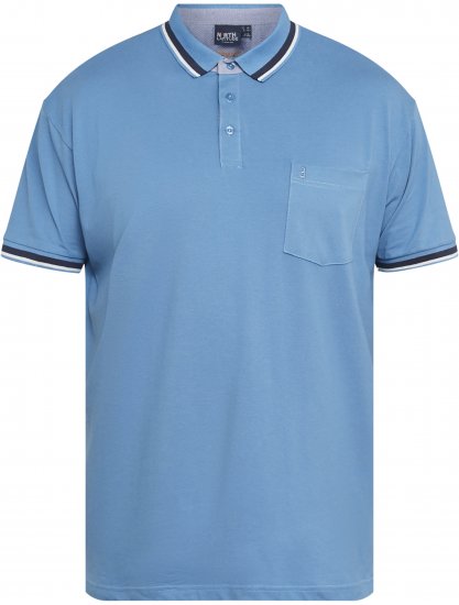North Latitude 61128 Polo Piqué Superflex Azul - Pólos - Pólos Tamanhos Grandes Homem