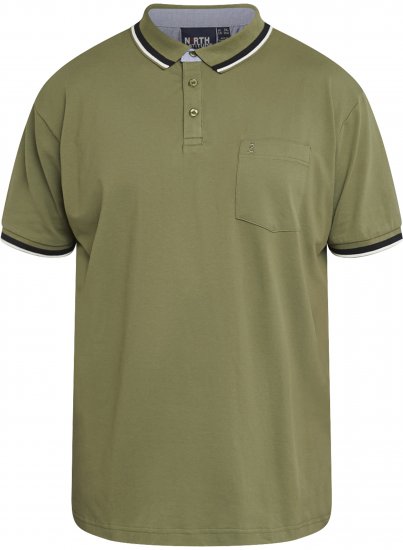 North Latitude 61128 Polo Piqué Superflex Verde Azeitona - Pólos - Pólos Tamanhos Grandes Homem