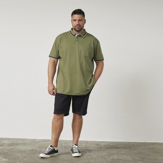 North Latitude 61128 Polo Piqué Superflex Verde Azeitona - Pólos - Pólos Tamanhos Grandes Homem
