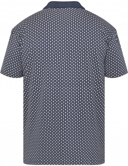 North Latitude 61134 Polo Jersey com Estampado Integral Azul Marinho - Pólos - Pólos Tamanhos Grandes Homem