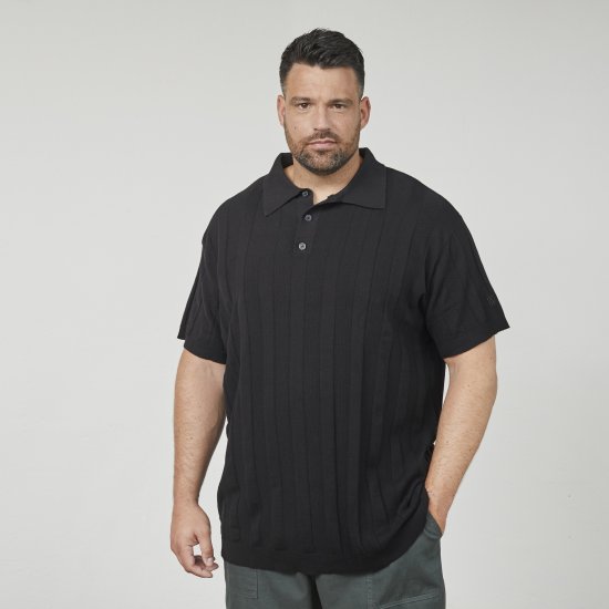 North Latitude 61329 Polo De Malha Manga Curta Preto - Pólos - Pólos Tamanhos Grandes Homem