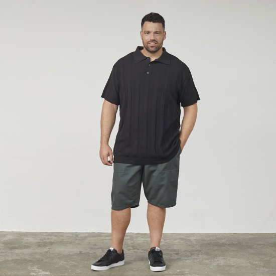 North Latitude 61329 Polo De Malha Manga Curta Preto - Pólos - Pólos Tamanhos Grandes Homem