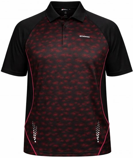 Espionage LW156 Performance Polo Red/Black - Pólos - Pólos Tamanhos Grandes Homem