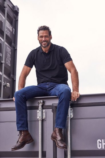JP1880 702560 Polo em piqué de algodão Preto - Pólos - Pólos Tamanhos Grandes Homem