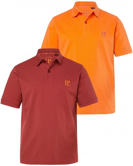 JP1880 Polo Shirts 2-pack Piqué Red Orange - Pólos - Pólos Tamanhos Grandes Homem
