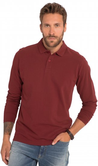 JP1880 Polo Shirt Long Sleeve Piqué Red - Pólos - Pólos Tamanhos Grandes Homem