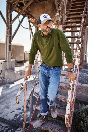 JP1880 Polo Shirt Basic Long Sleeve Pique Moss Green - Pólos - Pólos Tamanhos Grandes Homem