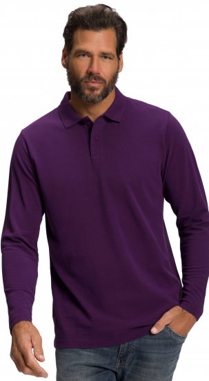 JP1880 Polo Shirt Long Sleeve Pique Purple - Pólos - Pólos Tamanhos Grandes Homem