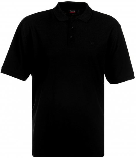 Espionage P074 Short Sleeve Polo Black - Pólos - Pólos Tamanhos Grandes Homem