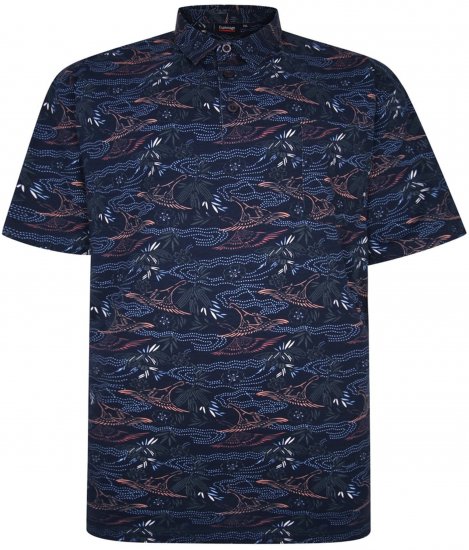 Espionage P177 All Over Print Polo Navy - Pólos - Pólos Tamanhos Grandes Homem