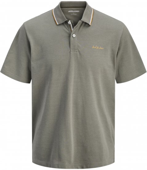 Jack & Jones Blaze Short Sleeve Polo Grey - Pólos - Pólos Tamanhos Grandes Homem