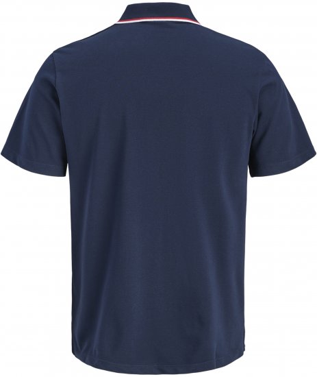 Jack & Jones Blaze Short Sleeve Polo Navy - Pólos - Pólos Tamanhos Grandes Homem